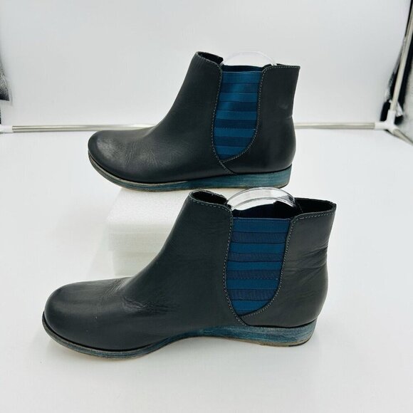 Kork-Ease Womens Chelsea Boots Gray / Blue Leather Pull-On Size 7.5 - Picture 1 of 10